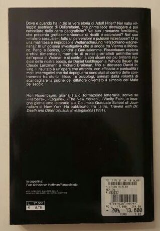 Il mistero Hitler di Ron Rosenbaum 1°Ed.Mondadori, giugno 2000 perfetto - Foto 8