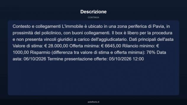Immobile in asta di 28 m² in vendita a Pavia - Foto 6