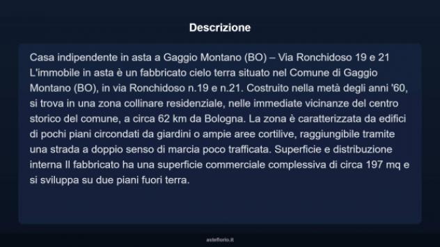 Immobile in asta di 197 m² con più di 5 locali e box auto in vendita a Gaggio Montano - Foto 4