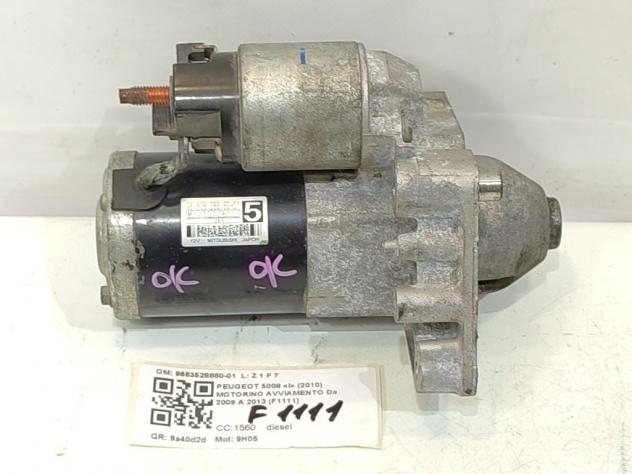MOTORINO D' AVVIAMENTO PEUGEOT 5008 1° Serie 9663528880-01 9H05 diesel 1560 (09) - Foto 2