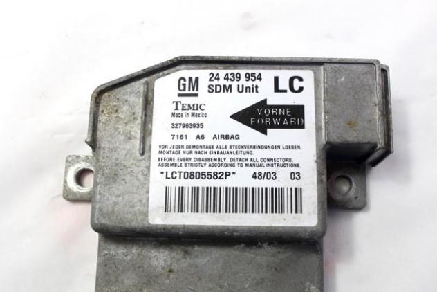 24439954 CENTRALINA AIRBAG OPEL CORSA C 1.4 B 66KW 5M 3P (2004) RICAMBIO USATO - Foto 2