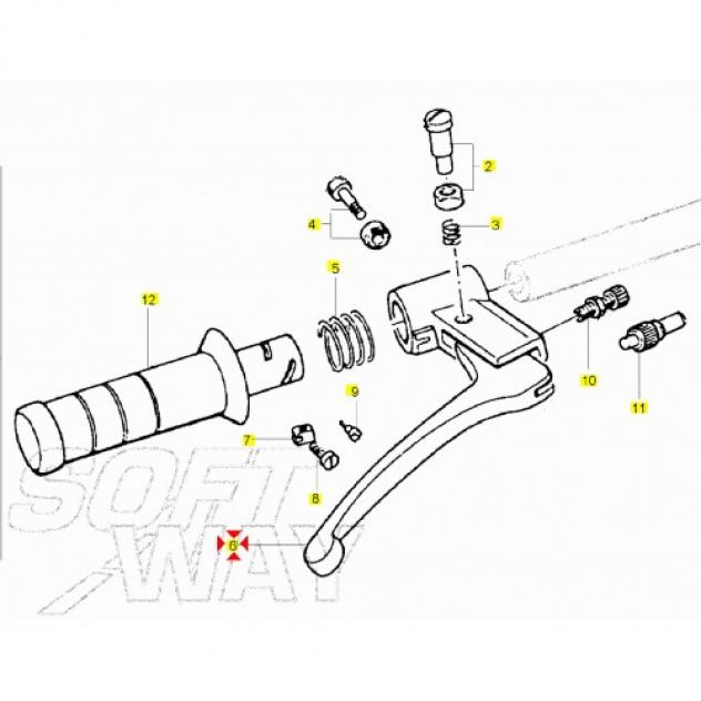 Leva destra freno tamburo Piaggio Free NTT Gilera Typhoon 564690 - Foto 4
