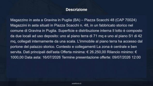 Immobile in asta di 113 m² in vendita a Gravina in Puglia - Foto 5