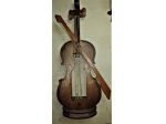 PORTABOTTIGLIE IN LEGNO MOLTO ORIGINALE A FORMA DI VIOLINO - VINTAGE