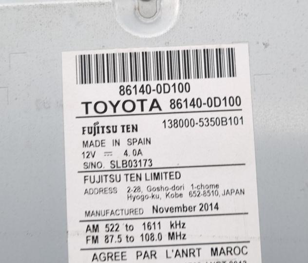 NAVIGATORE TOYOTA Yaris Serie 86140-0D100 (1416) - Foto 10