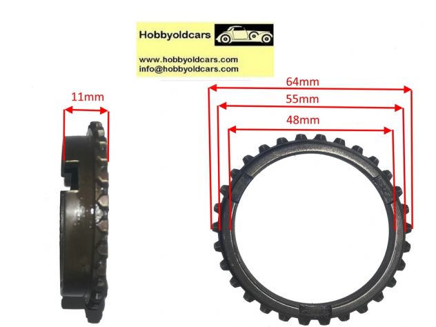 ANELLO SINCRONIZZATORE CAMBIO X VARI MOD. FIAT diam. 64mm, spessore 11mm - Foto 5