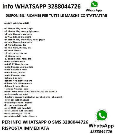 Offro Vetro e LCD samsung s2 s3 s4 s5 s6 note 2 3neo 4 i Nuovo prezzo euro - Foto 2