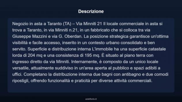 Immobile in asta di 204 m² in vendita a Taranto - Foto 3