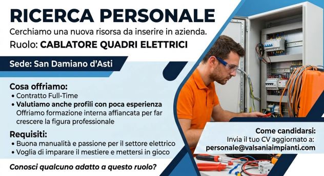 Elettricista Cablatore quadri elettrici