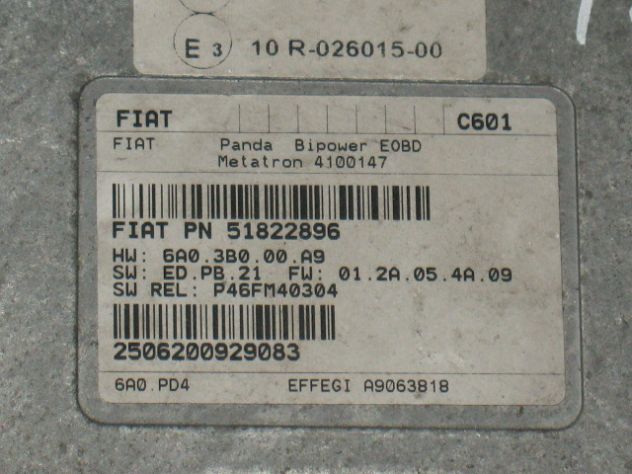 51822896 centralina fiat panda metatron.FIAT NP 51822896 - Foto 2