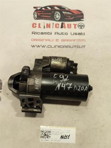 MOTORINO D' AVVIAMENTO BMW Serie 3 E92 Coupé 1241 7798006 0001139002 N47D20A diesel 1995 (0610) - Foto 2