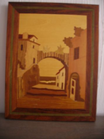 Quadro di legno ad intarsio 23x18 cm. - Foto 3