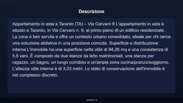 Immobile in asta di 94 m² in vendita a Taranto - Foto 3