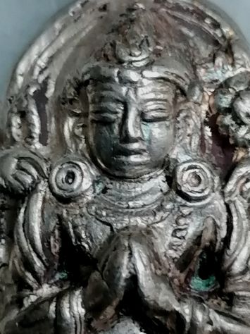 CIONDOLO IN ARGENTO 925 RAFFIGURANTE AVALOKITESHVARA, NEPAL. - Foto 5