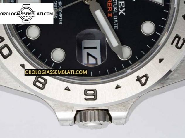 Rolex Replica EXPLORER II 42MM 216570 NERO 904L SS 1:1 BEST EDITION QUADRANTE NERO SUL BRACCIALE 3285 V4 - Foto 13