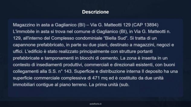 Immobile in asta di 471 m² in vendita a Gaglianico - Foto 4