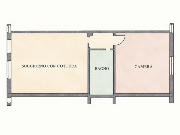 Appartamento in vendita a Fornacette - Calcinaia 60 mq Rif: 1448222 - Foto 8