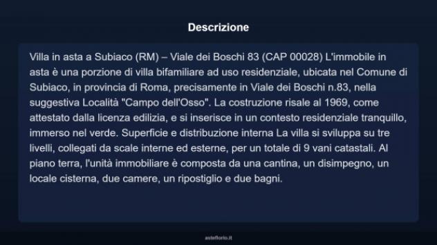 Immobile in asta di 135 m² con più di 5 locali in vendita a Subiaco - Foto 4