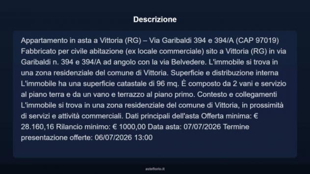 Immobile in asta di 96 m² in vendita a Vittoria - Foto 3