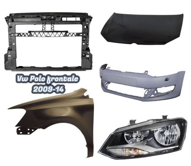 Vw Polo frontale cofano paraurti parafango airbag rinforzo 2009 10 11 12 13 14