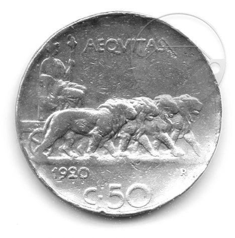 ITALIA 1920 Monete 50 centesimi BB - Foto 5