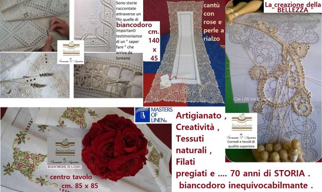 Ricamo a mano in punto antico esclusivo ( 3 modelli unici di tovaglie ) - Foto 10