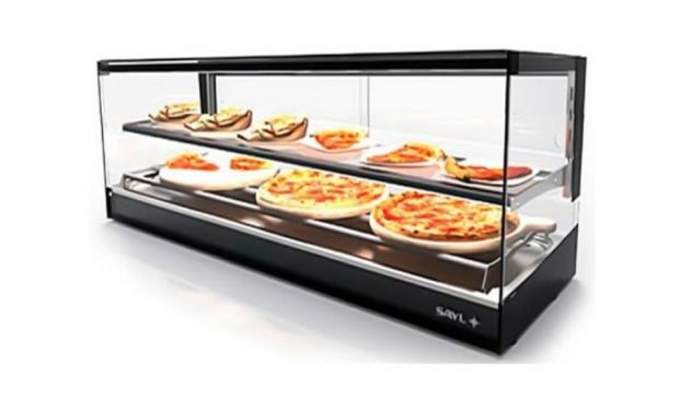 Vetrina espositiva neutra professionale Snack 120 cm vetri dritti. Espositore ne - Foto 3