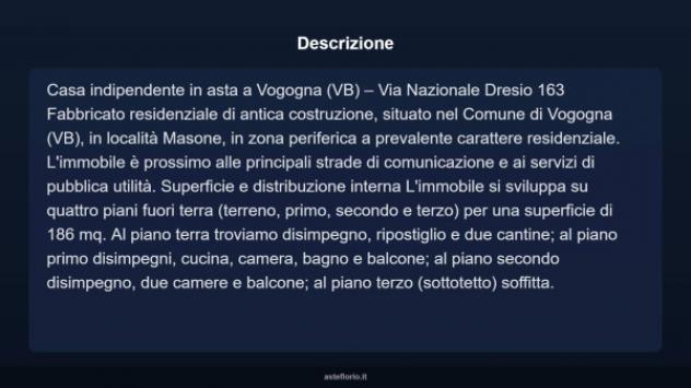 Immobile in asta di 186 m² in vendita a Vogogna - Foto 3