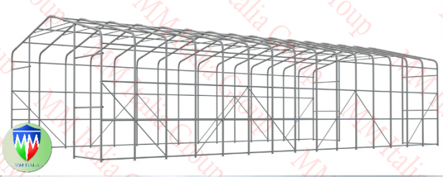 Tendoni Industriali 8 x 12 x 5,25 Mt. Per Magazzino e Rimessaggio Barche e Yacht - Foto 4