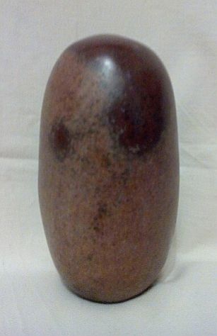 ANTICO AUTENTICO SHIVA-LINGA DIASPRO CON BASE LEGNO SCOLPITA, INDIA 1900. - Foto 3