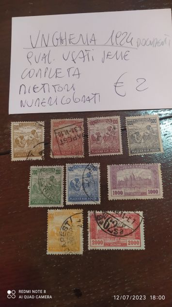 Francobolli dell'Ungheria usati - Foto 3