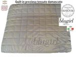 BLUGIRL trapuntina - quilt matrimoniale in prezioso damasco e SWAROVSKI