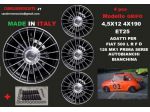 Cerchi grifo nero4,5x 12 4x190  fiat 500 l f r