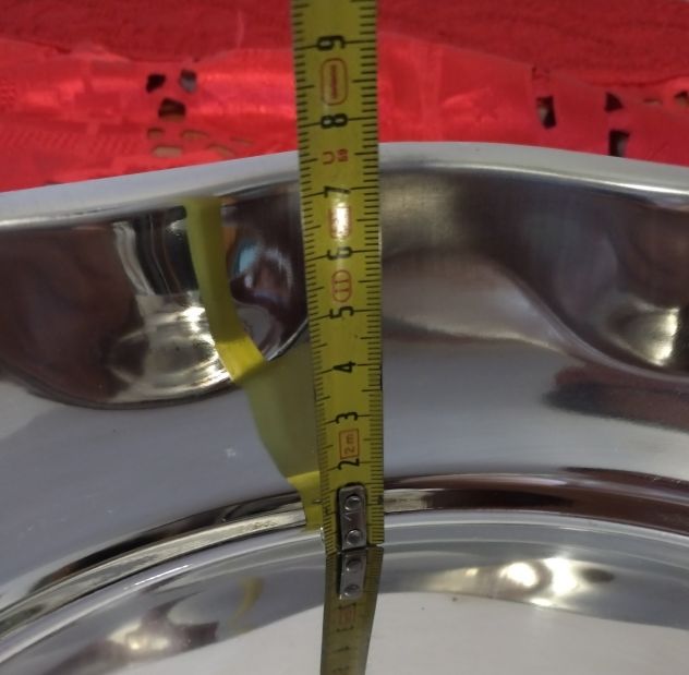 Vassoio Tondo Acciaio Inox diam. 35 cm - USATO x Alimenti 15107 - Foto 3