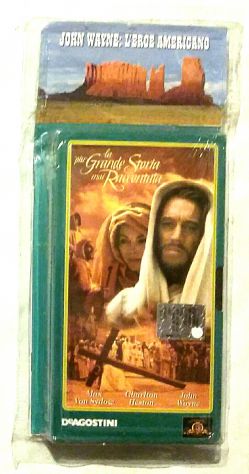 VHS Videocassetta John Wayne:La piú grande storia mai raccontata nuovo
