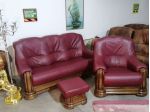SET DIVANI reale 3+PG+POUF in pelle ! CONSEGNA !