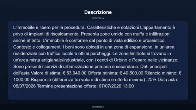 Immobile in asta di 67 m² in vendita a Urbino - Foto 18