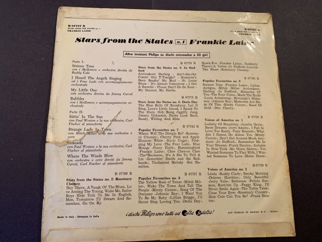 Vinile 33giri STARS FROM THE STATES  Frankie Laine  Lotto 44 - Foto 2
