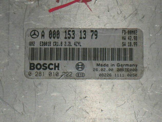 0281010222 ECU MERCEDES W202 220 0281010222 A0001531379 CR1.8 2.2L - Foto 2