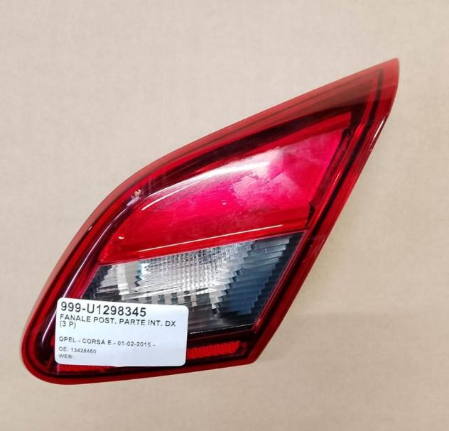 FANALE POST. PARTE INT. DX (3 P) 999-U1298345 Parti elettriche  Fanaleria  Fanali  Fanale post. dx. OPEL - CORSA E - 01-02-2015 -