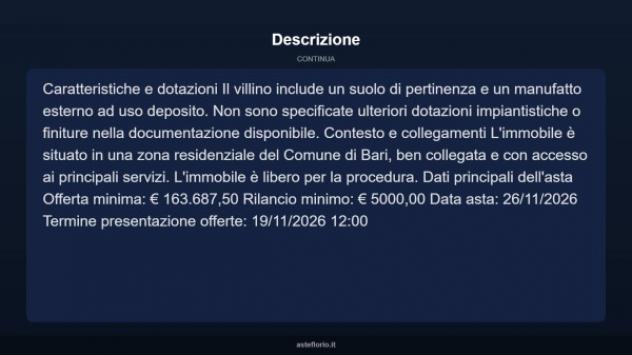Immobile in asta di 112 m² con più di 5 locali in vendita a Bari - Foto 4