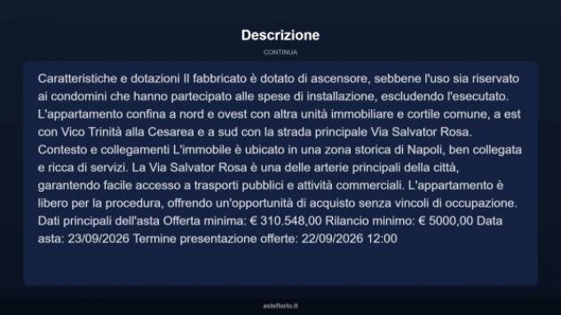 Immobile in asta di 292 m² con più di 5 locali in vendita a Napoli - Foto 4