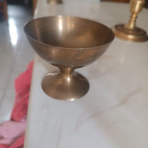Sveglia in ram campana tibetana in lega calice liturgico gotico XIX secolo - Foto 3