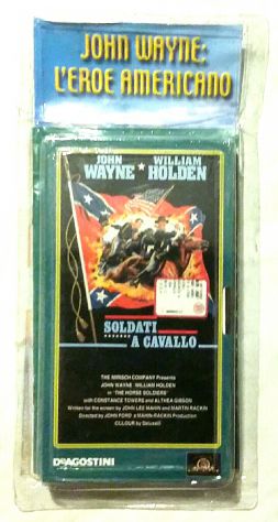 VHS Videocassetta John Wayne e William Holden:Soldati a cavallo nuovo cellophane