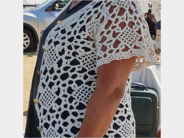 Top Boho all'uncinetto, Cardigan, beige in stile B - Foto 2