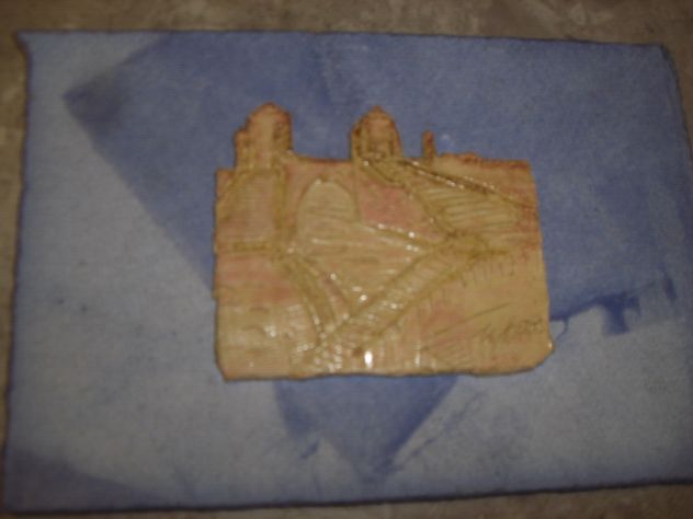 Ceramica incisa su cartoncino - Trepponti di Comacchio - Nadia Burci