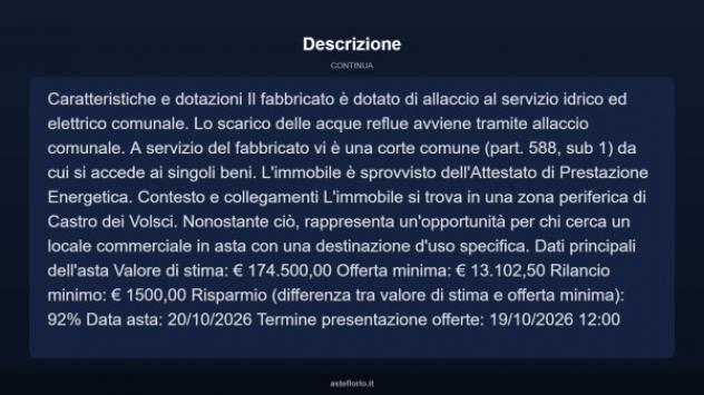 Immobile in asta di 296 m² in vendita a Castro dei Volsci - Foto 5