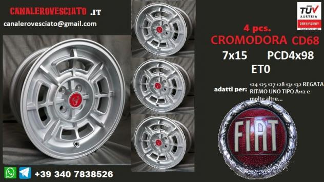 Cerchi cromodora cd68 7x15 et0 Fiat TUV fiat
