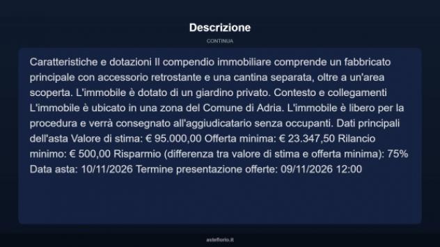Immobile in asta di 182 m² con più di 5 locali in vendita a Adria - Foto 17