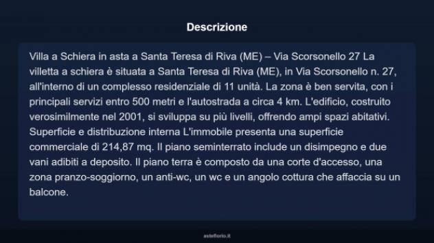 Immobile in asta di 214 m² con più di 5 locali in vendita a Santa Teresa di Riva - Foto 4